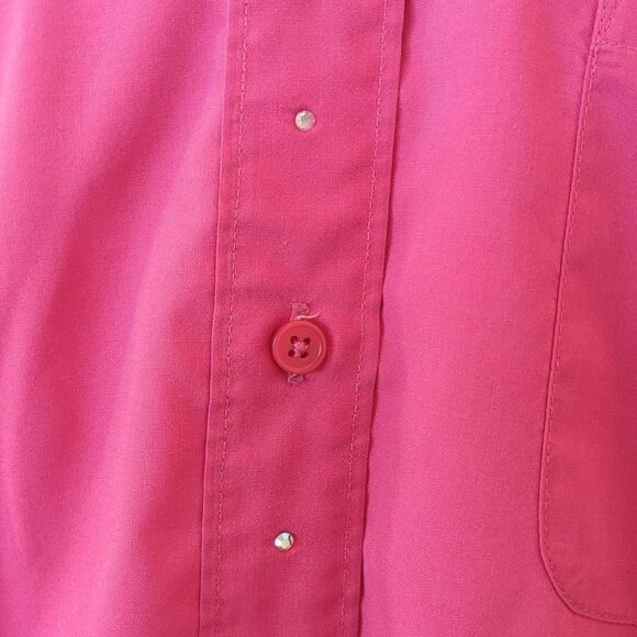 Get Lucky fuchsia western shirt with rhinestones and embroidered details - Picture 6 of 13